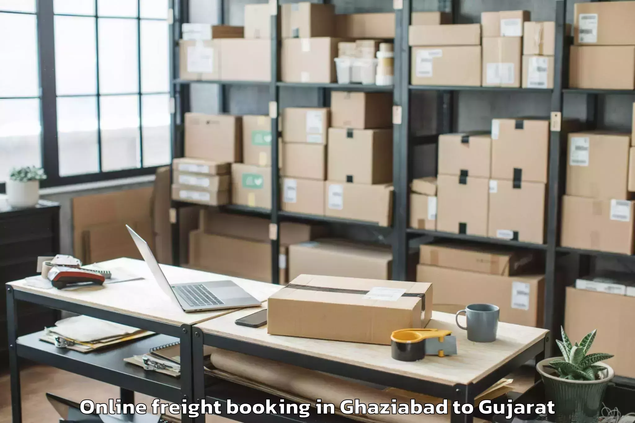 Reliable Ghaziabad to Vansda Online Freight Booking